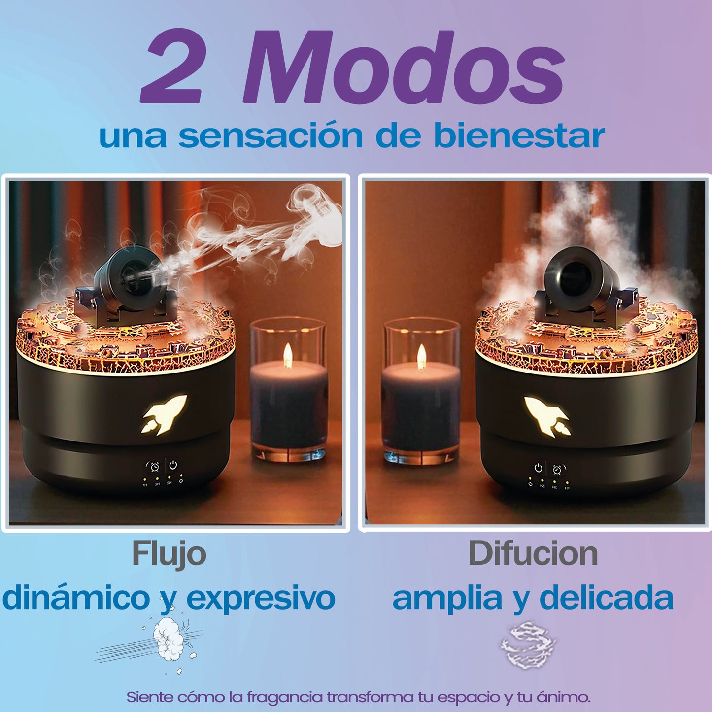 Humidificador cañon de aromaterapia
